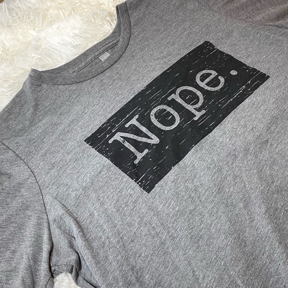Tops - Grey “Nope.” T-Shirt